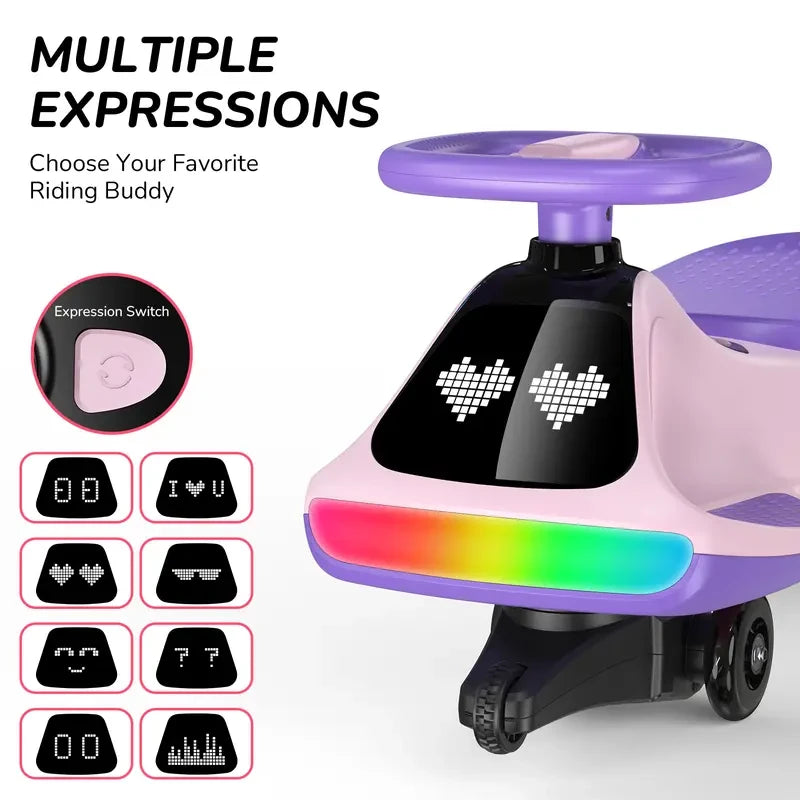 Electric Wiggle Car with LED Lights