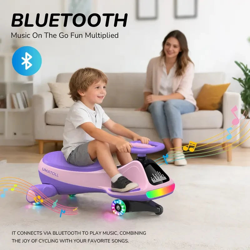 Electric Wiggle Car with LED Lights