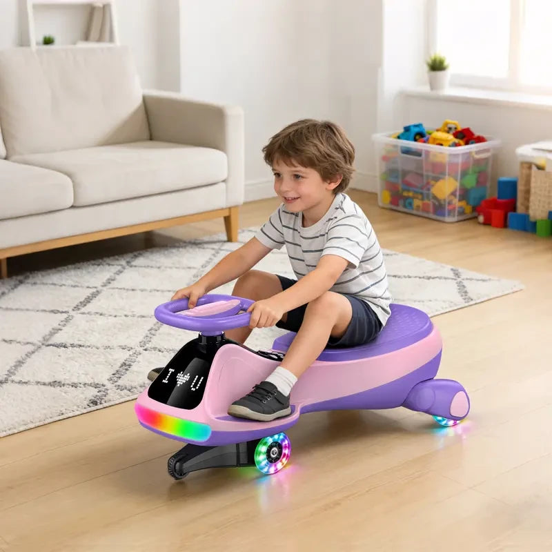 Electric Wiggle Car with LED Lights