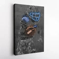 Ceedee Lamb Neon Football Wall Art