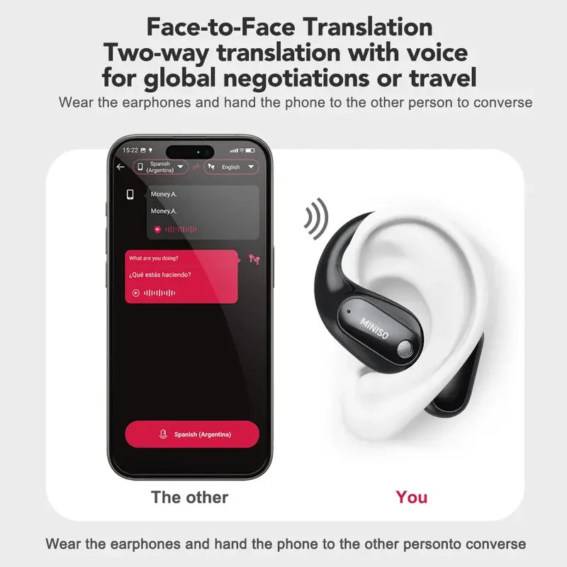 MINISO MS190 AI Translation Wireless Earbuds