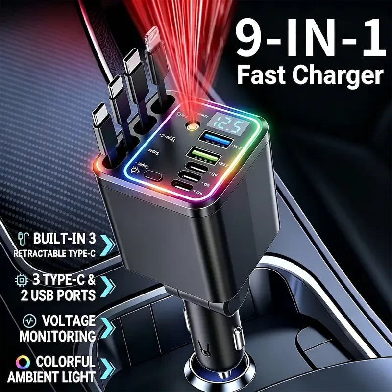 Compact Retractable Car Charger