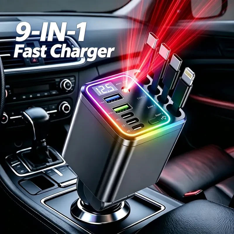 Compact Retractable Car Charger