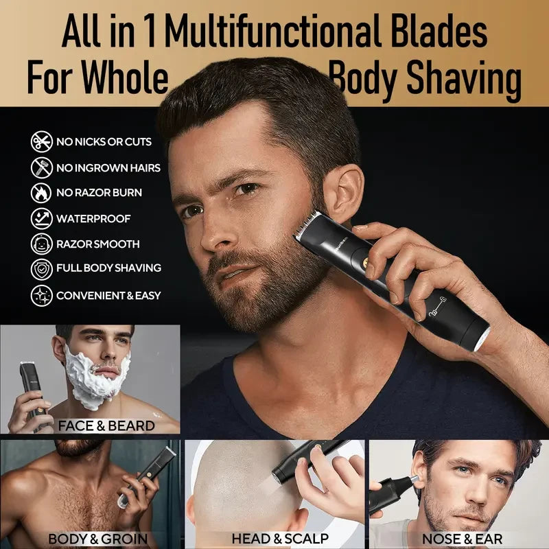 Waterproof Electric Groin Hair Trimmer