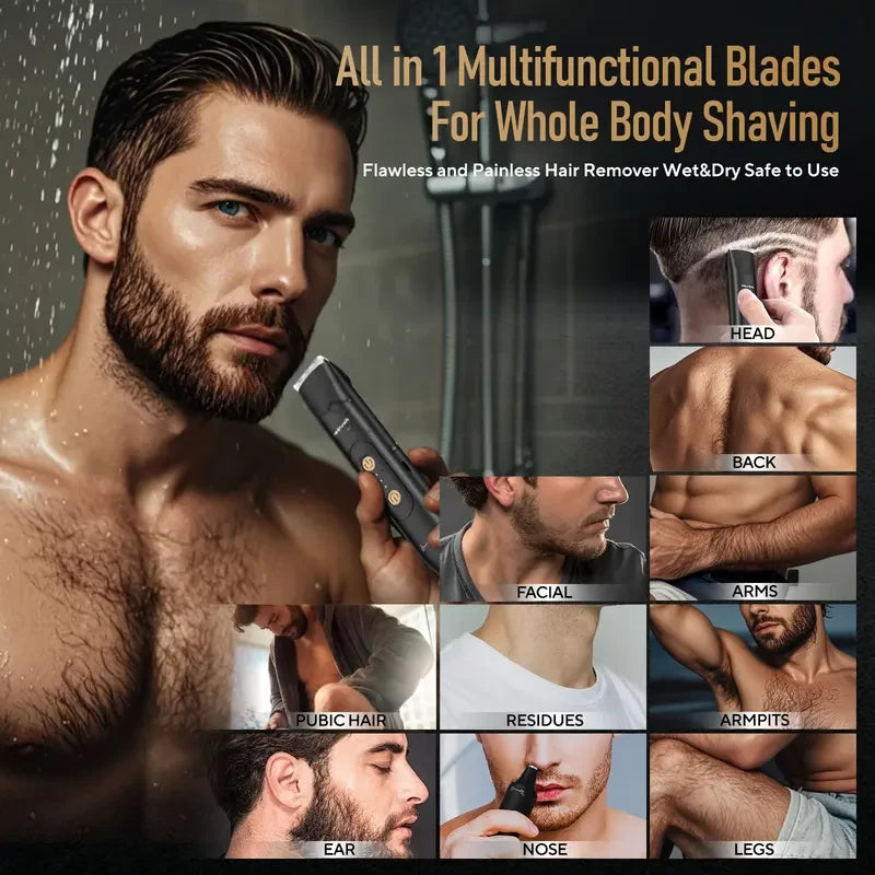 Waterproof Electric Groin Hair Trimmer