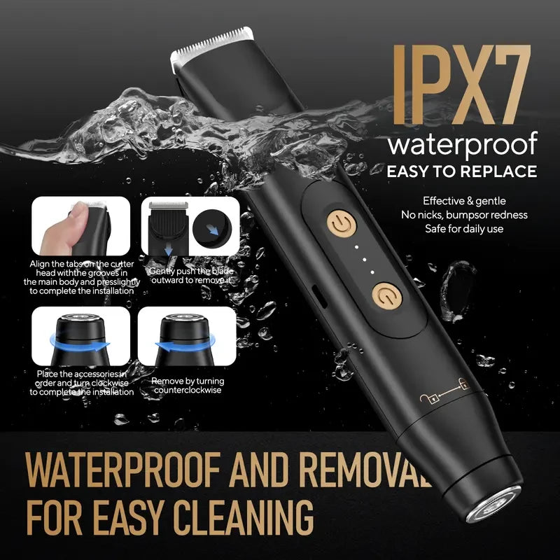 Waterproof Electric Groin Hair Trimmer