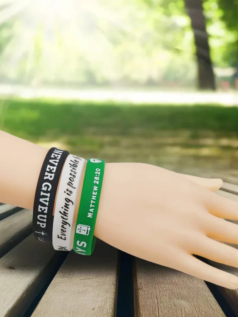 Silicone Bible Verse Bracelets