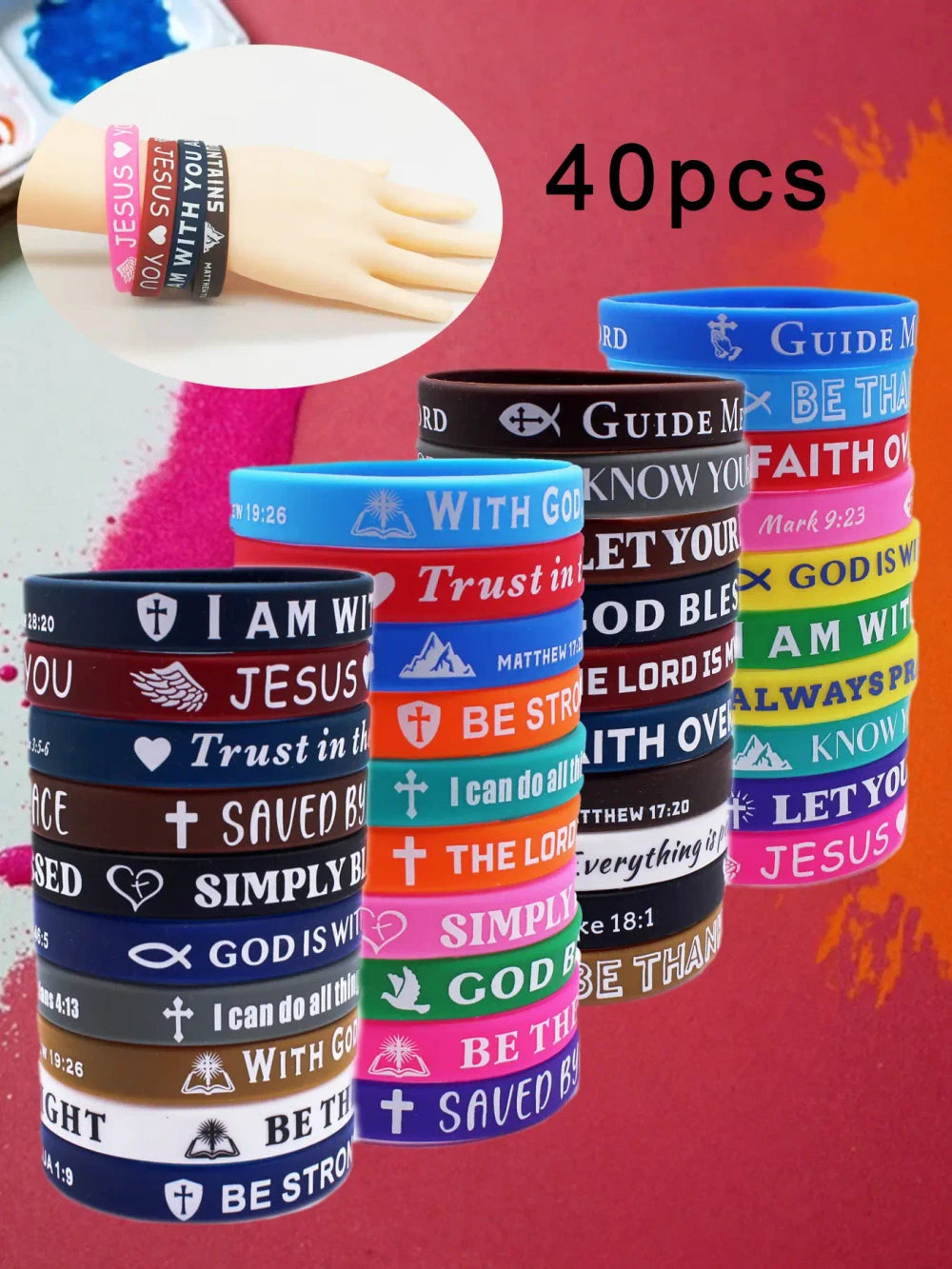 Silicone Bible Verse Bracelets