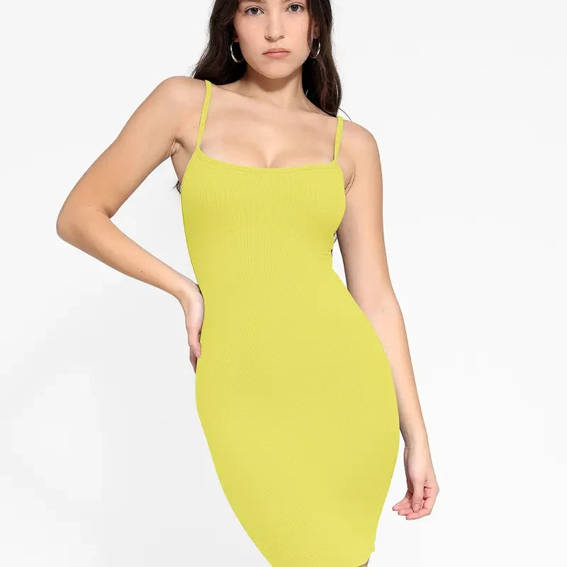 Ruched Built-in Shapewear Bodycon Mini Dress