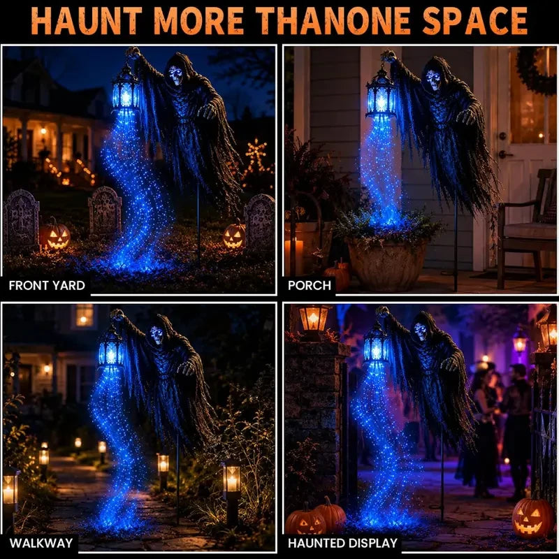 Lighted Grim Reaper Ghost Yard Decoration