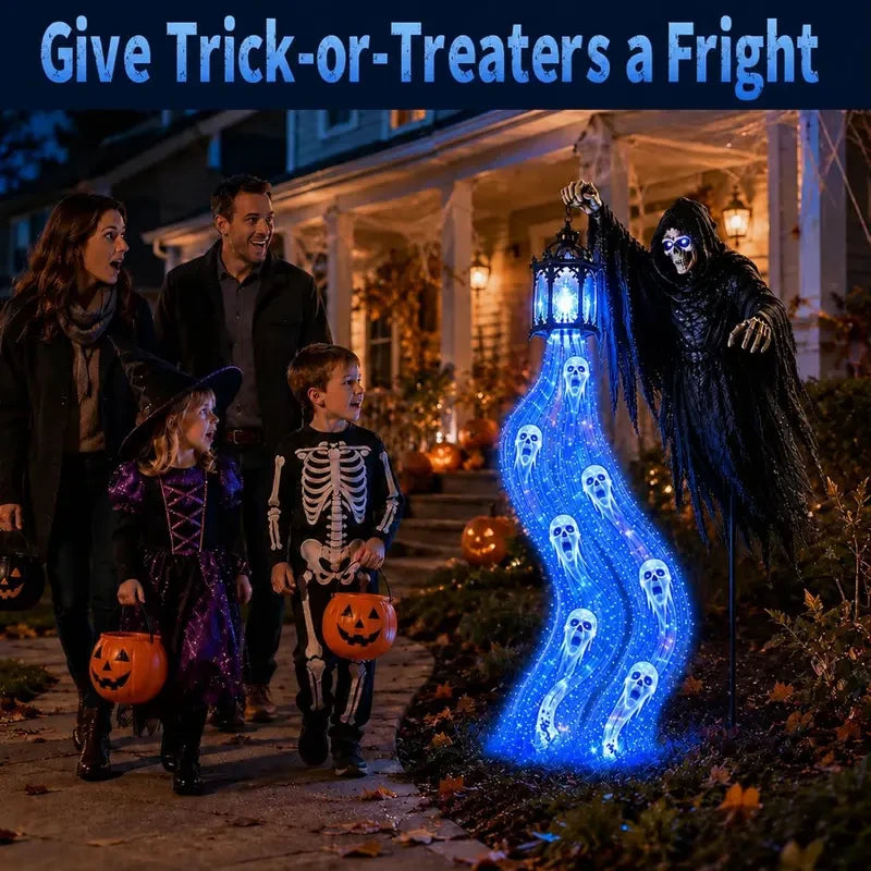 Lighted Grim Reaper Ghost Yard Decoration