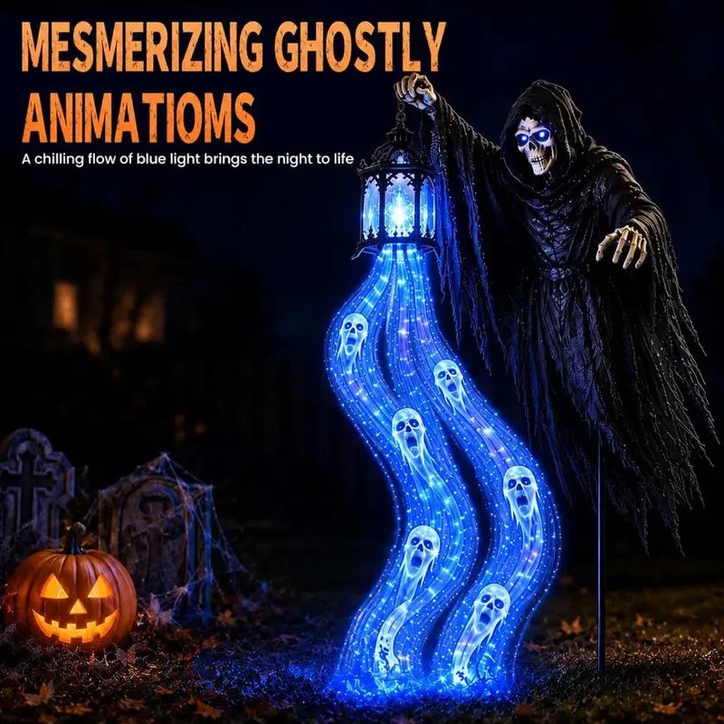 Lighted Grim Reaper Ghost Yard Decoration