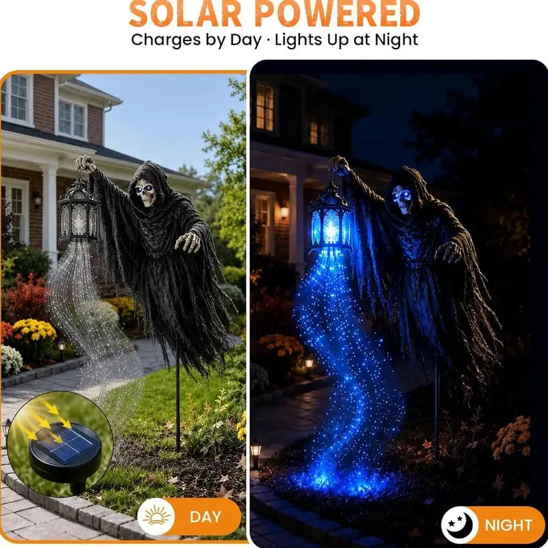 Lighted Grim Reaper Ghost Yard Decoration