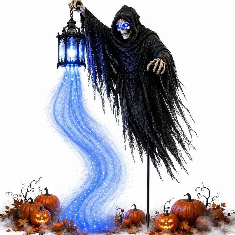 Lighted Grim Reaper Ghost Yard Decoration