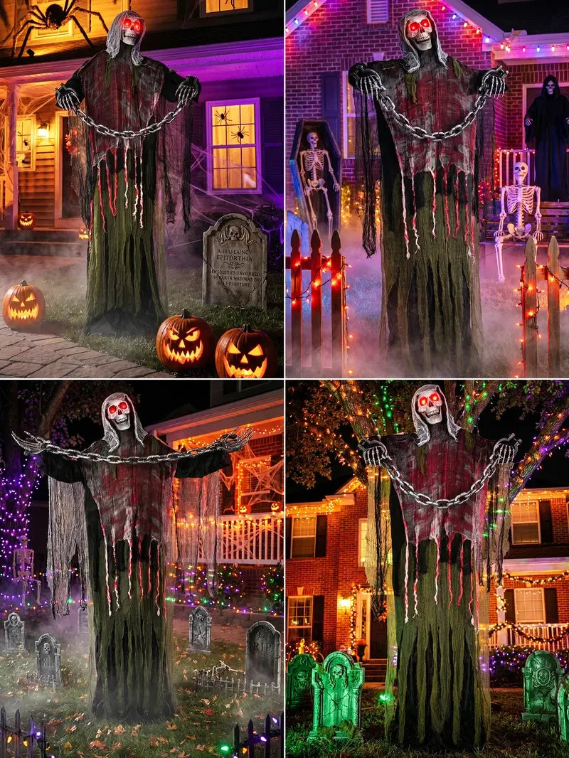 FLACCHI Animated Halloween Skeleton Ghost