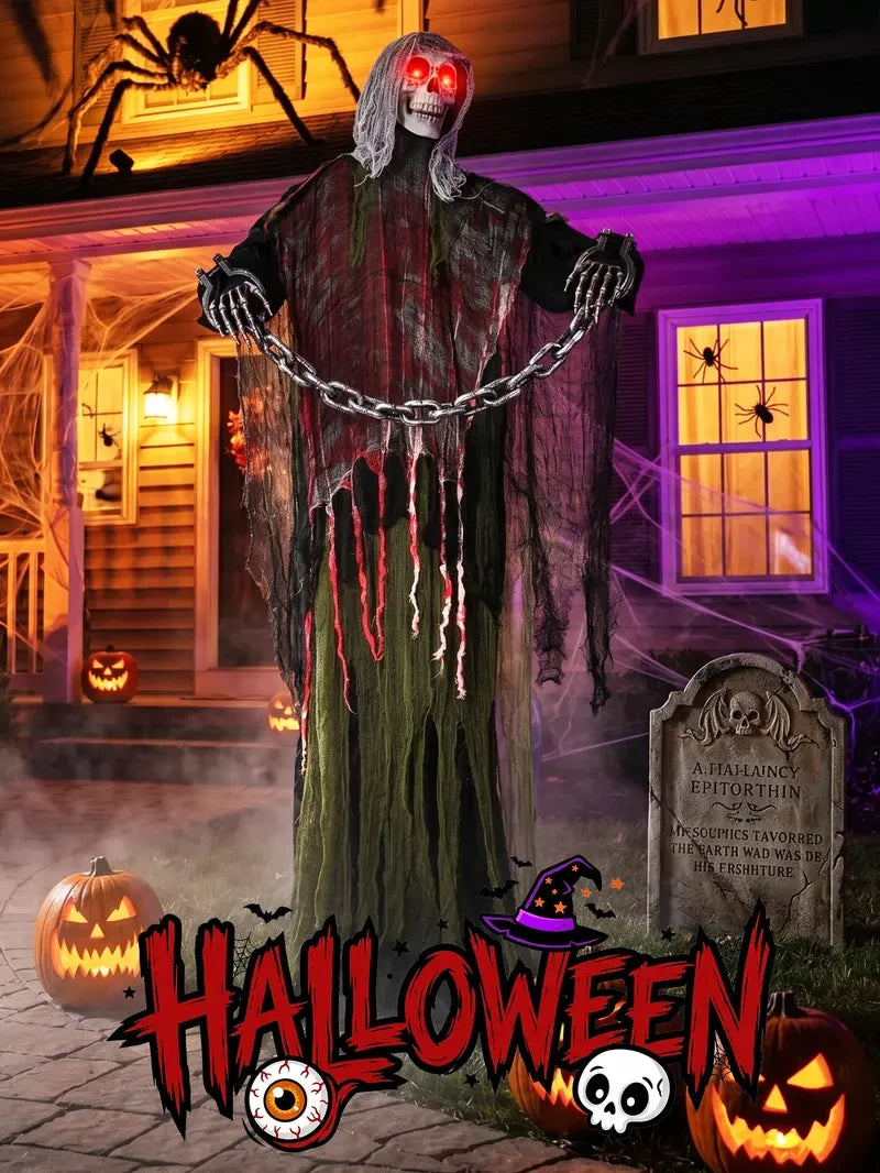 FLACCHI Animated Halloween Skeleton Ghost