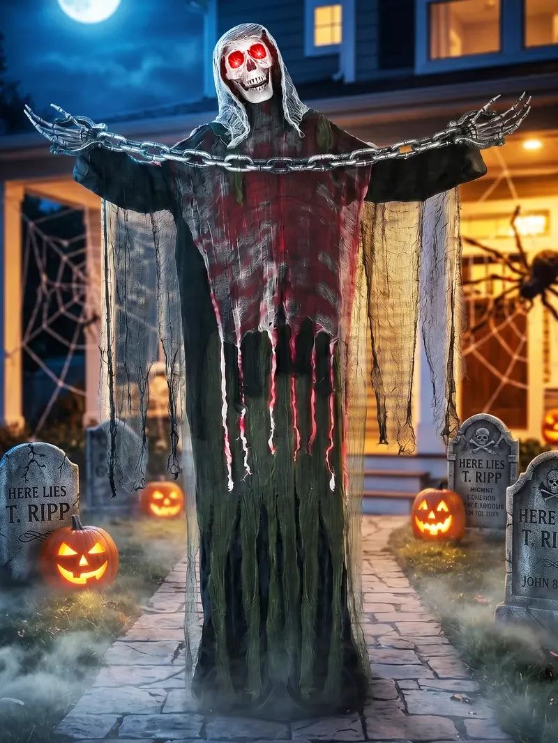 FLACCHI Animated Halloween Skeleton Ghost