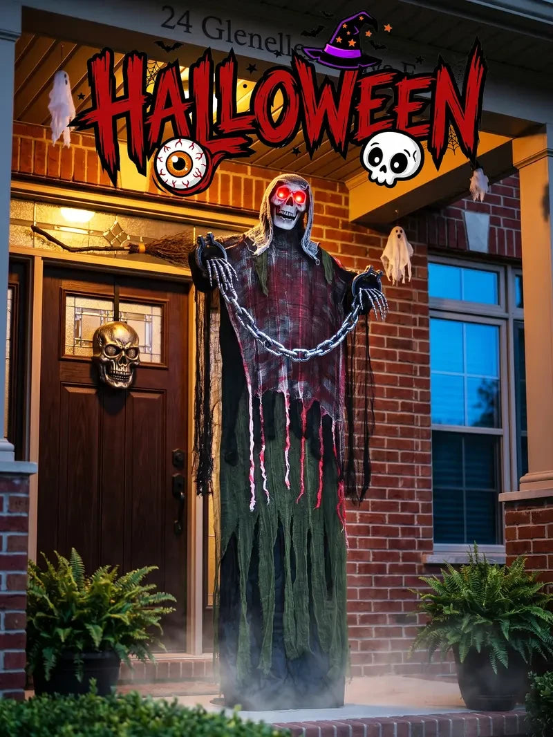 FLACCHI Animated Halloween Skeleton Ghost
