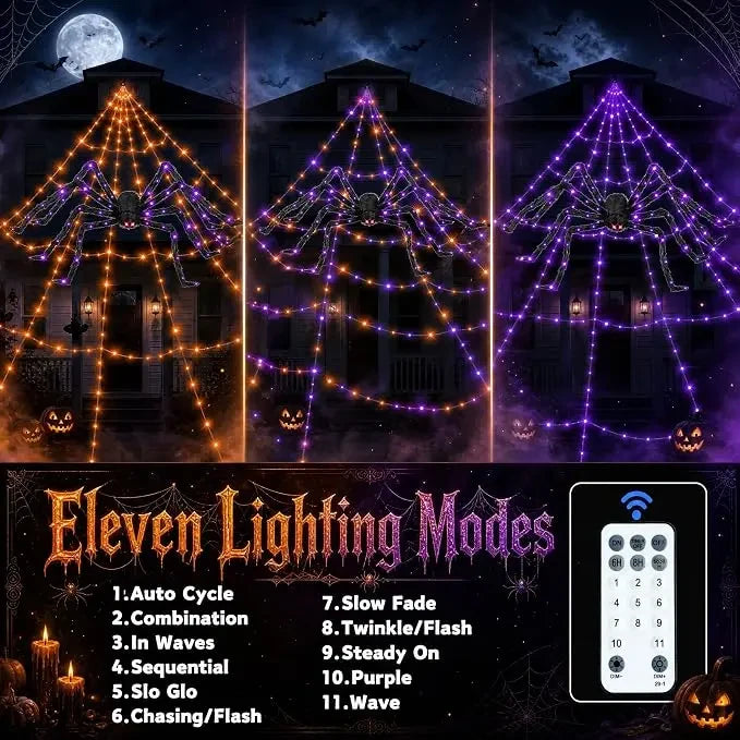 Halloween Spider Web Lights