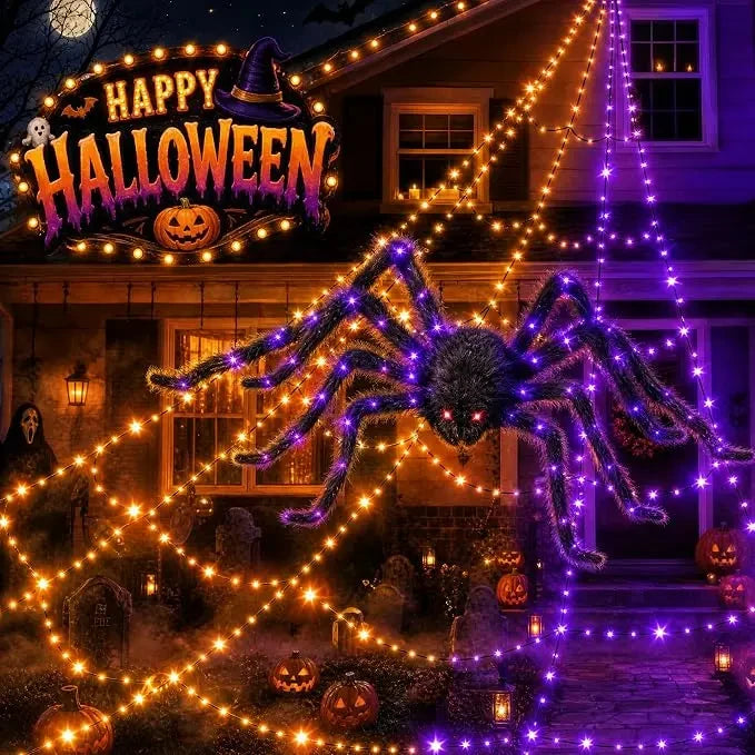 Halloween Spider Web Lights