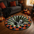 3D Skeleton Illusion Round Rug