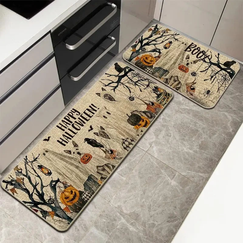 Halloween Kitchen Rug Set
