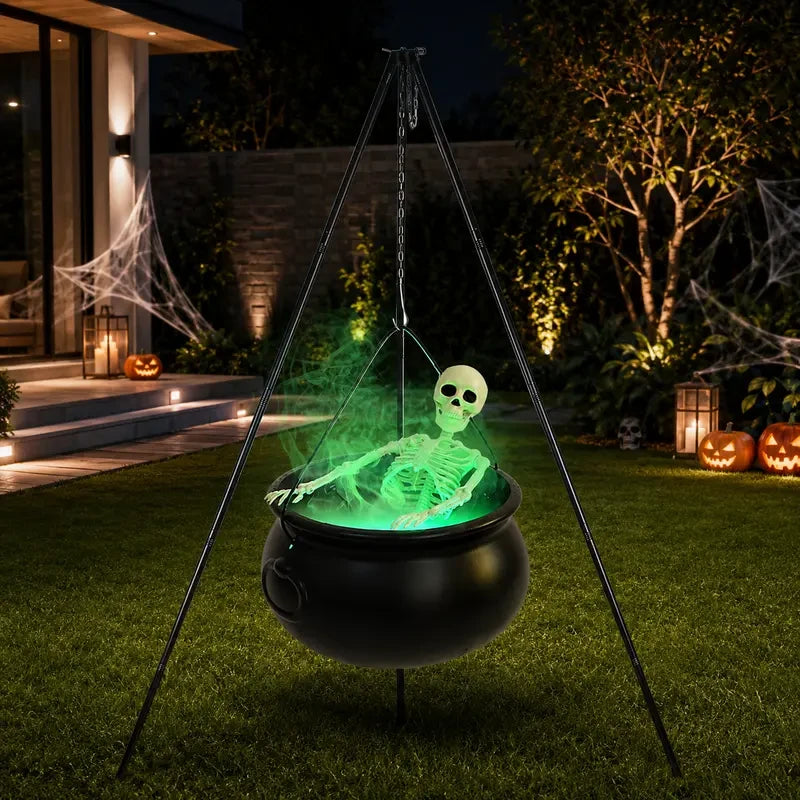 Large Spooky Halloween Tripod Cauldron