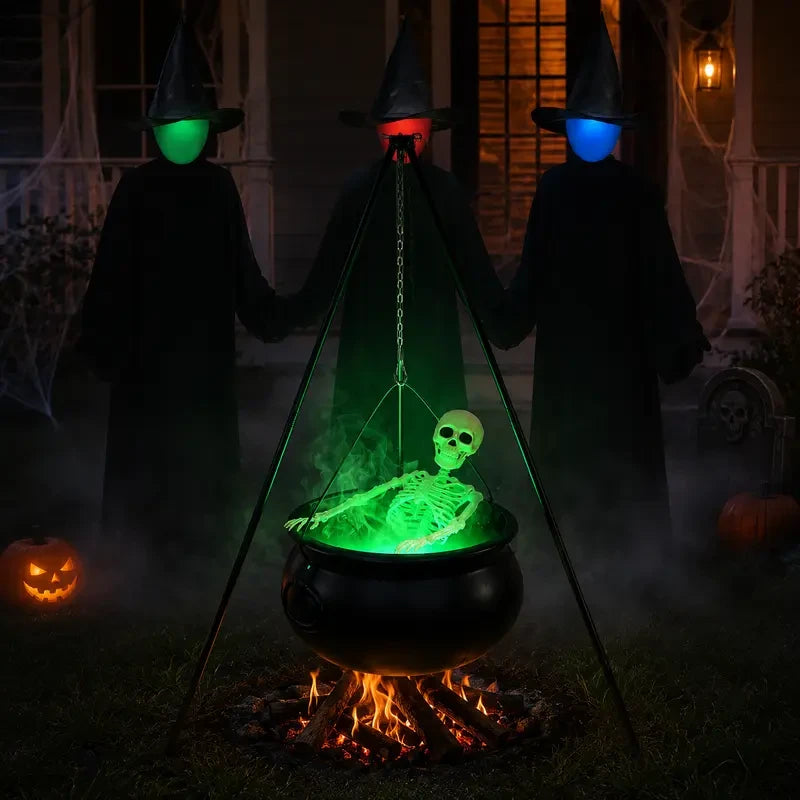 Large Spooky Halloween Tripod Cauldron